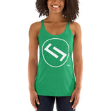 Women's Racerback Tank LIVNLOVN - White Print