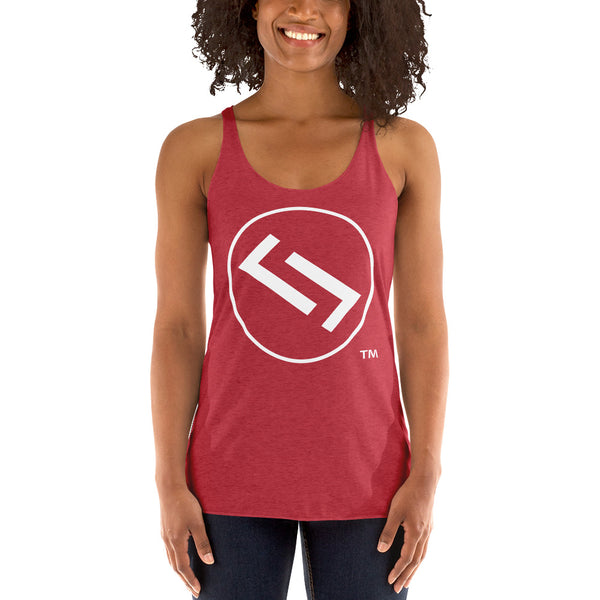 Women's Racerback Tank LIVNLOVN - White Print