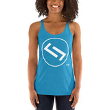 Women's Racerback Tank LIVNLOVN - White Print