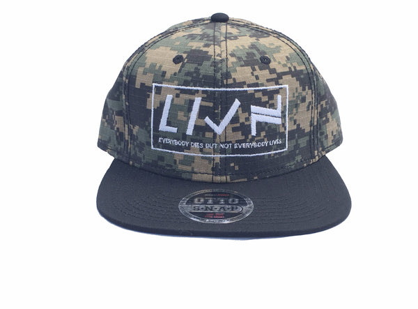 DIGITAL CAMOUFLAGE COTTON RIPSTOP FLAT VISOR - LIVN