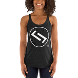 Women's Racerback Tank LIVNLOVN - White Print