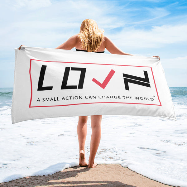 The Original LOVN Beach Towel - White