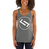 Women's Racerback Tank LIVNLOVN - White Print