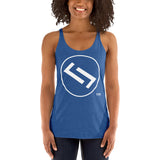 Women's Racerback Tank LIVNLOVN - White Print