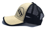 TOYO STRAW SIX PANEL LOW PROFILE MESH BACK TRUCKER HAT - LL